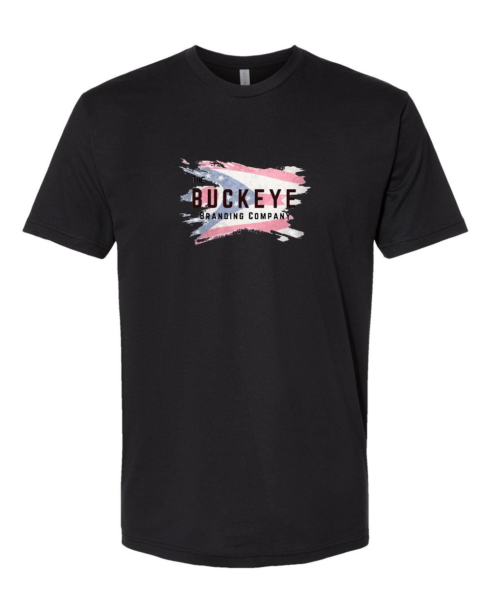 Next Level Lightweight Cotton Tee in Black with custom logo