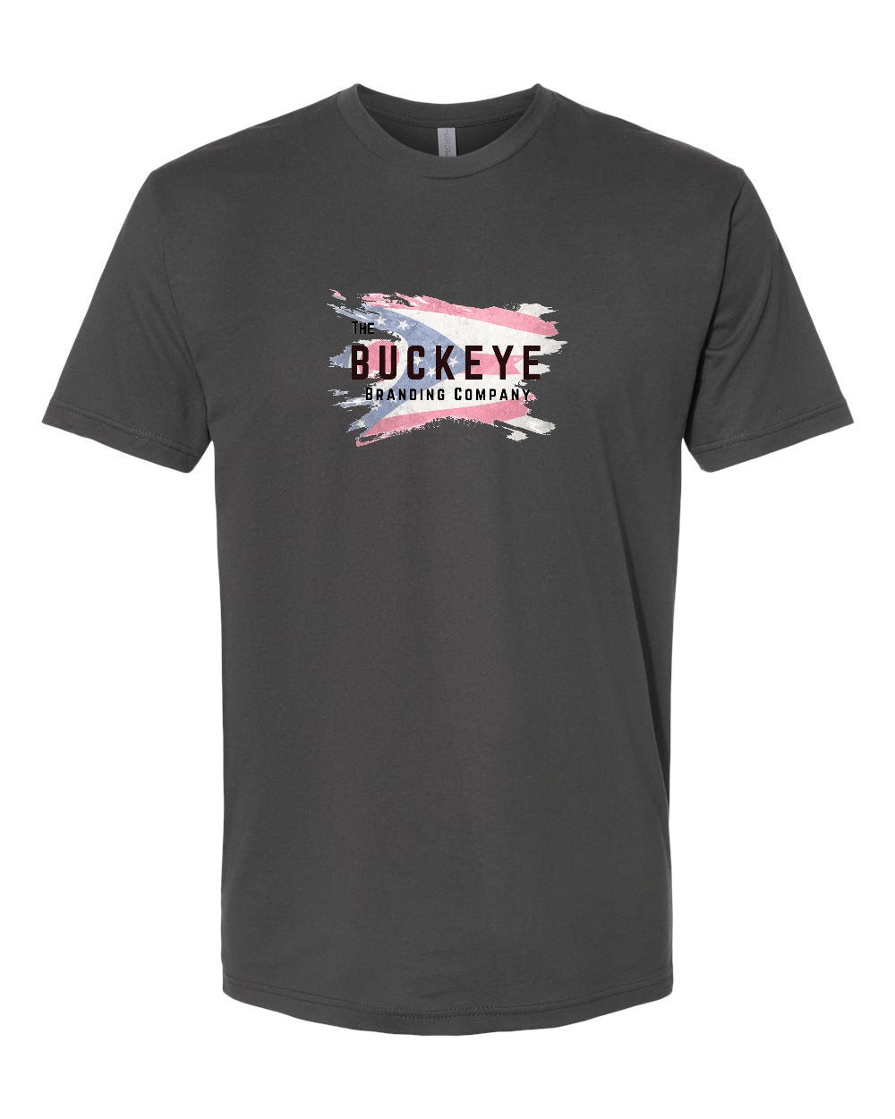 Next Level Lightweight Cotton Tee in Heavy Metal with custom logo