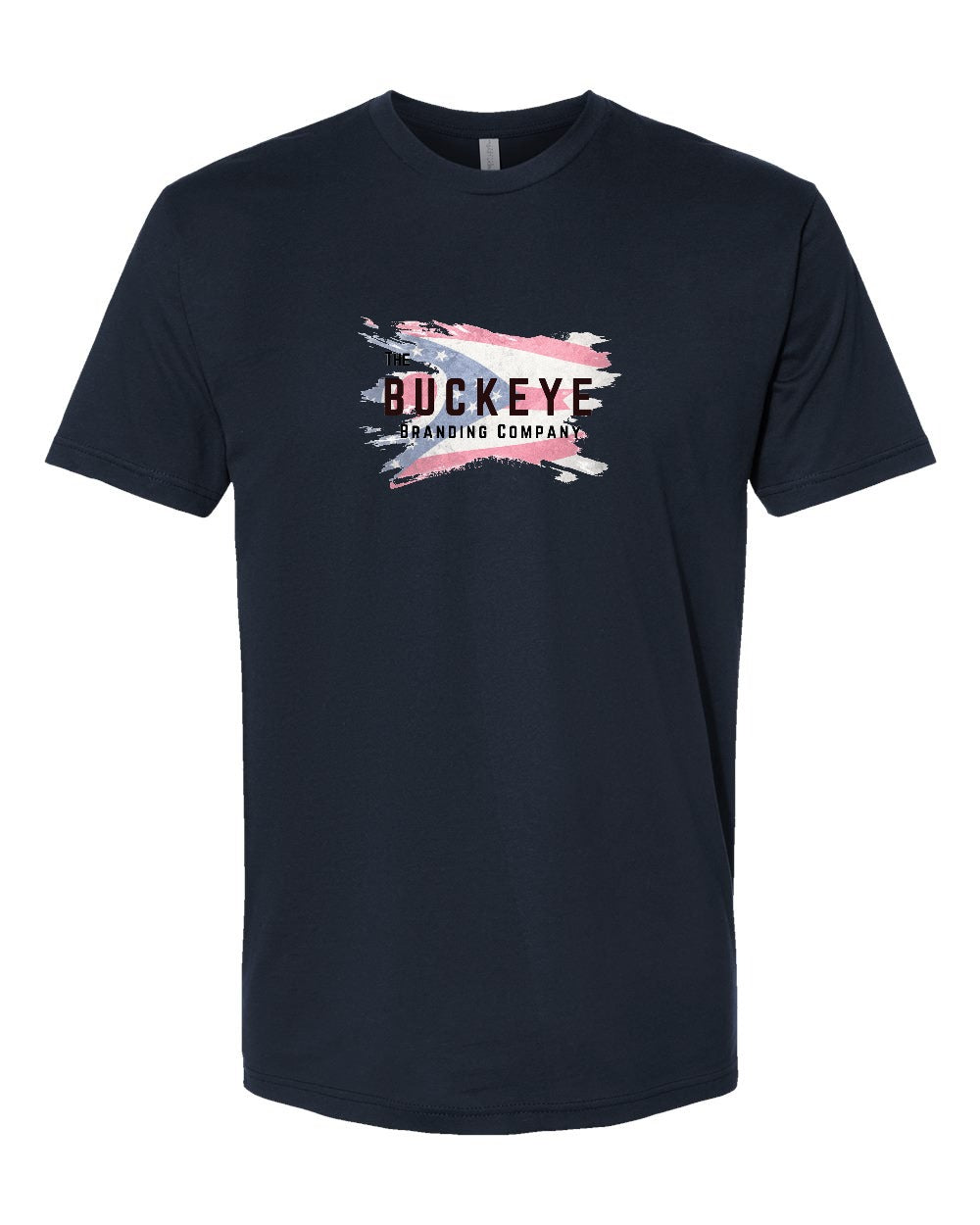 Next Level Lightweight Cotton Tee in Midnight Navy with custom logo