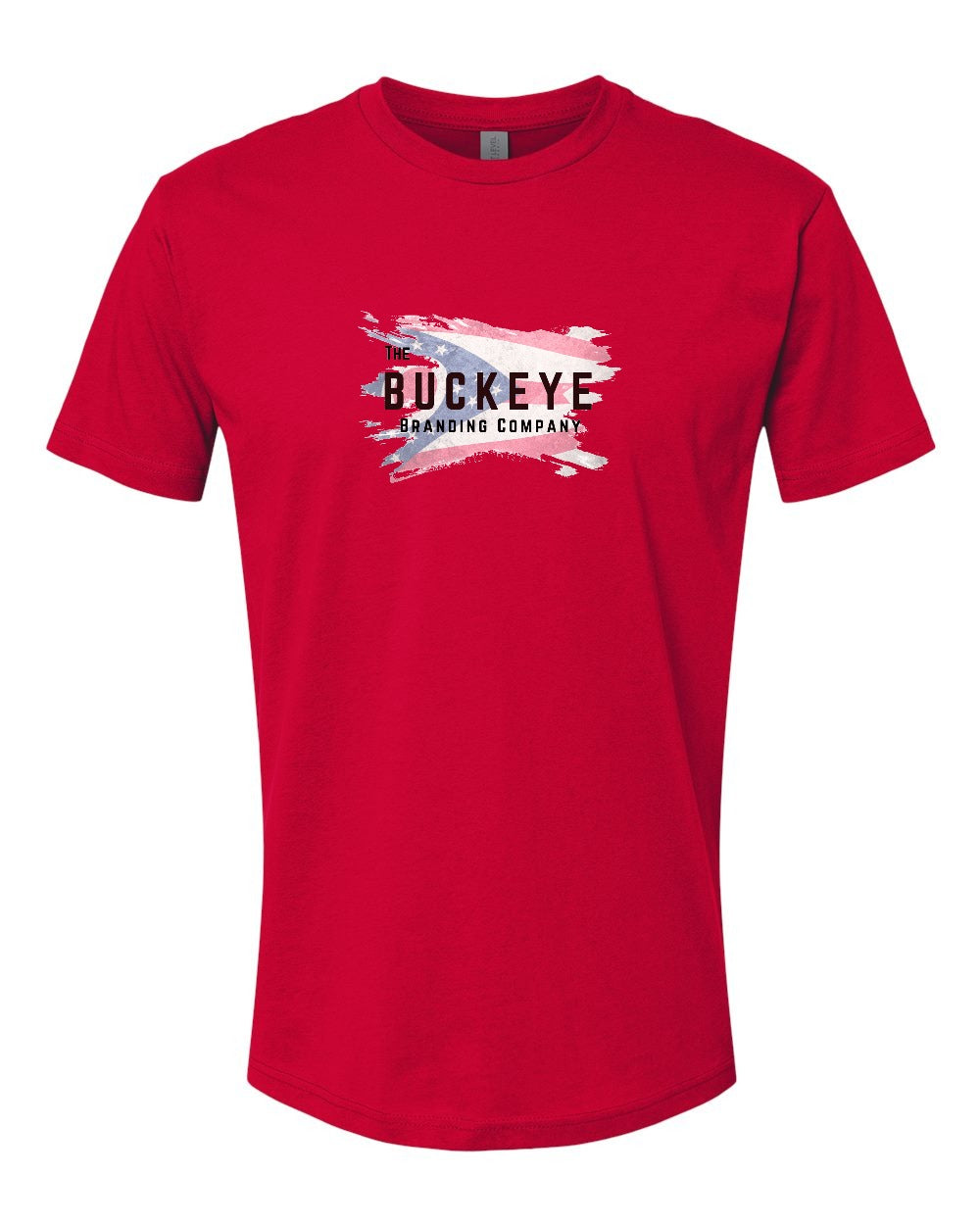 Next Level Lightweight Cotton Tee in Red with custom logo