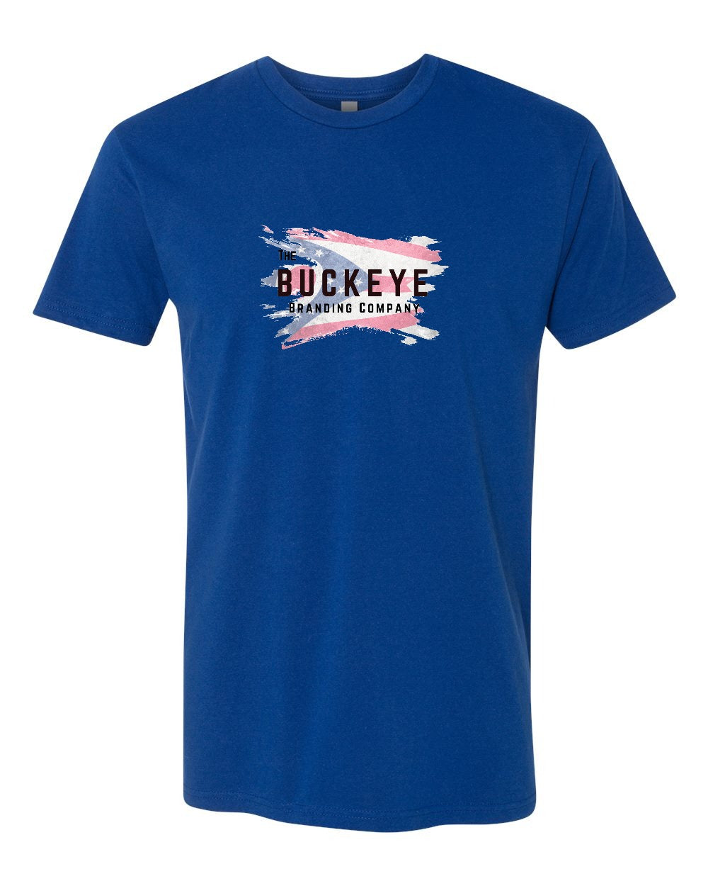 Next Level Lightweight Cotton Tee in Royal with custom logo