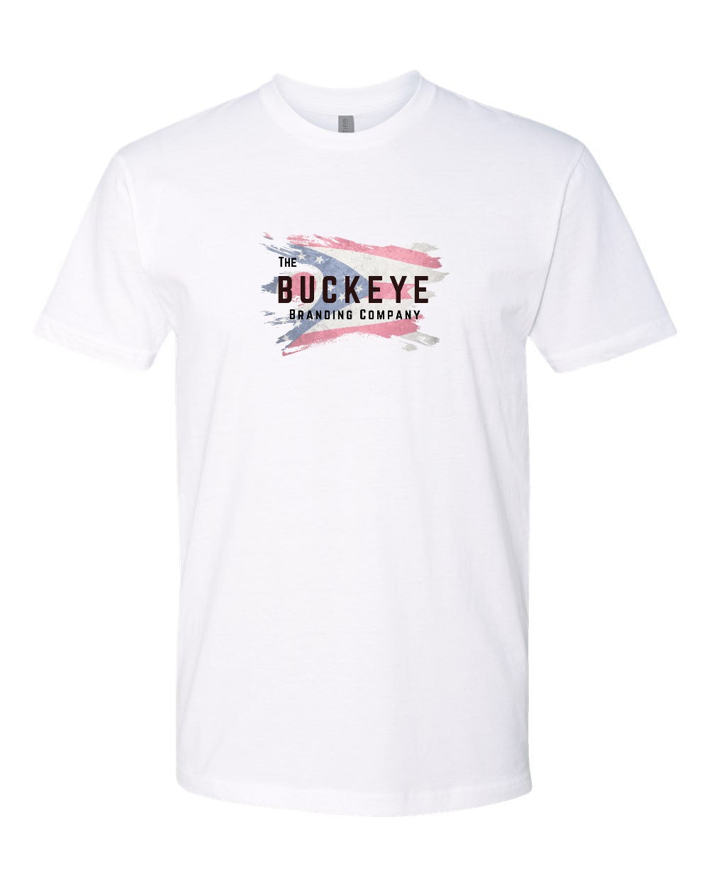 Next Level Lightweight Cotton Tee in White with custom logo