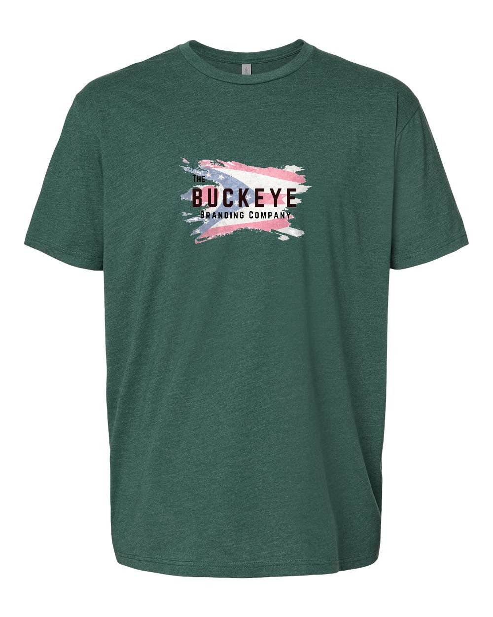 Next Level CVC Tee in Heather Forest Green with custom logo