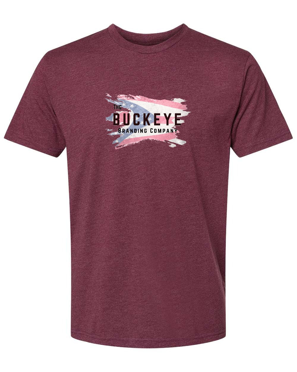 Next Level CVC Tee in Heather Maroon with custom logo