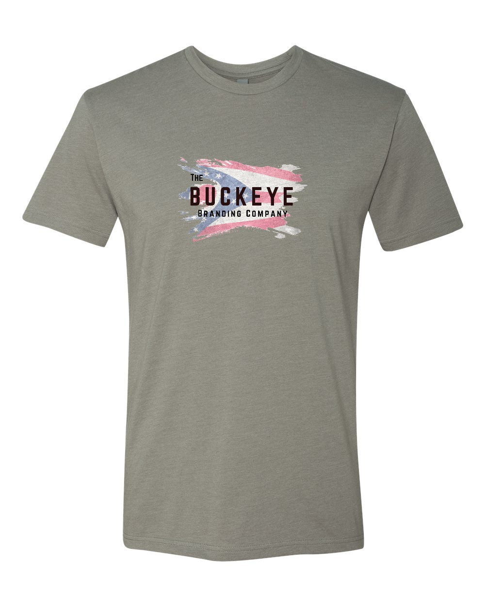 Next Level CVC Tee in Stone Grey with custom logo