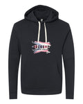 Next Level Santa Barbara Midweight Hoodie in Black with custom logo