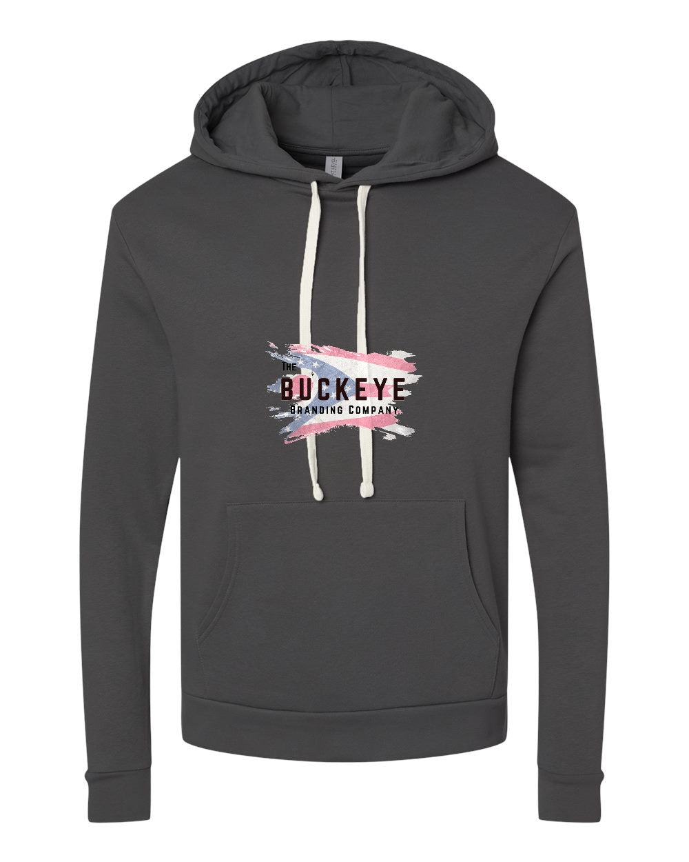 Next Level Santa Barbara Midweight Hoodie in Heavy Metal with custom logo