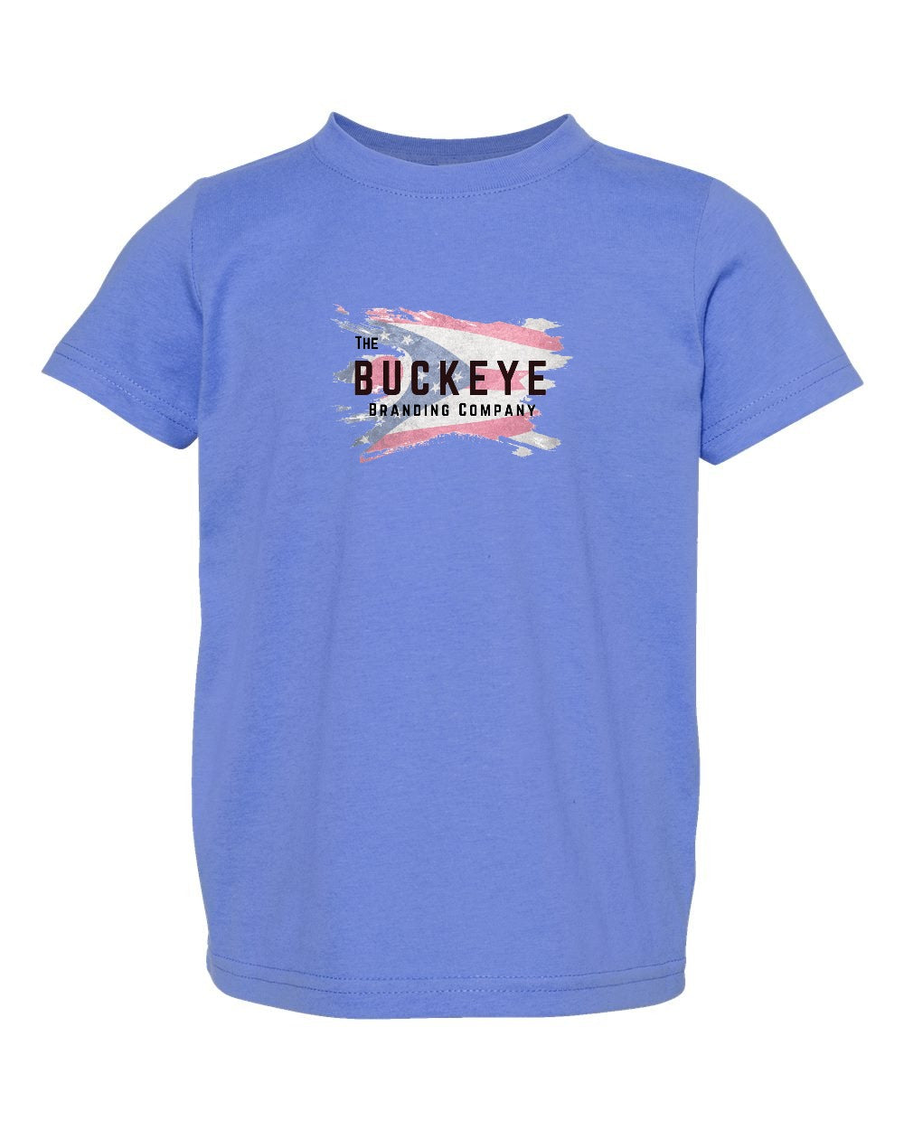 Rabbit Skins Toddler Fine Jersey Tee in Carolina Blue with custom logo