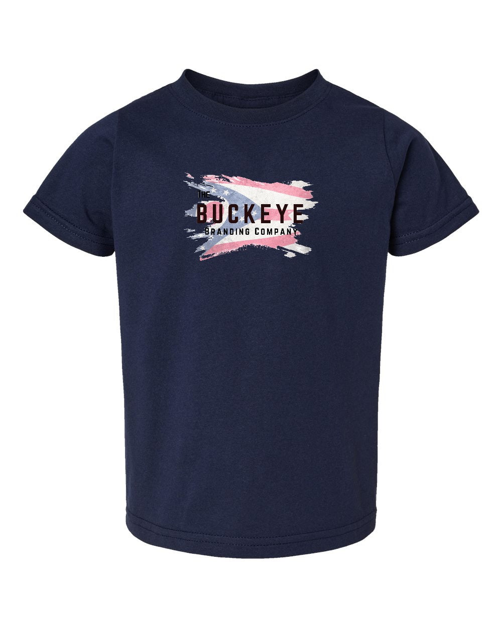 Rabbit Skins Toddler Fine Jersey Tee in Navy with custom logo
