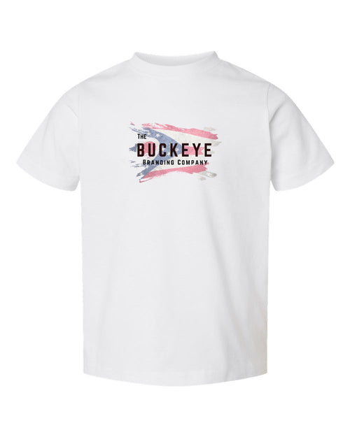 Rabbit Skins Toddler Fine Jersey Tee in White with custom logo