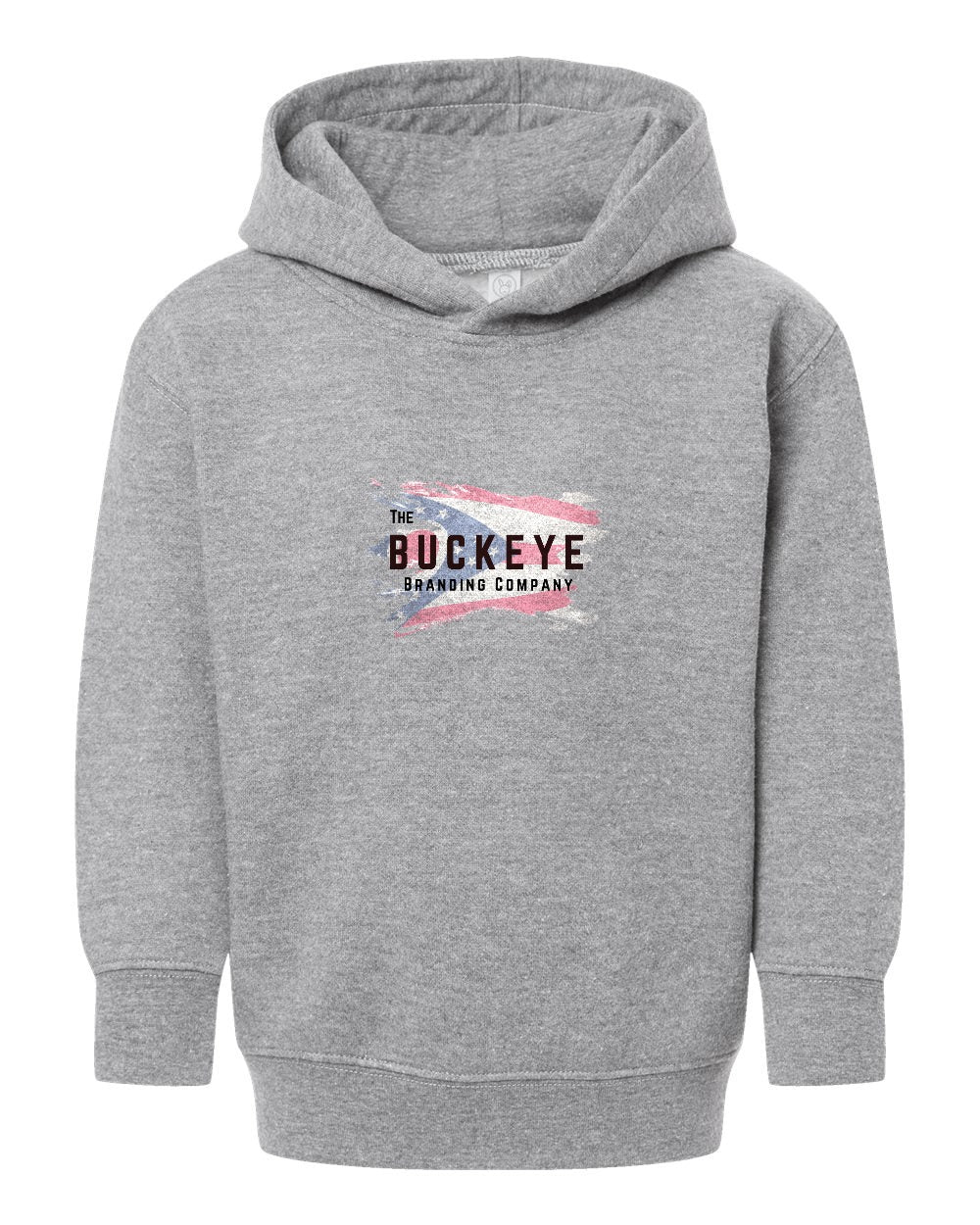 Rabbit Skins Toddler Fleece Hoodie in Heather with custom logo