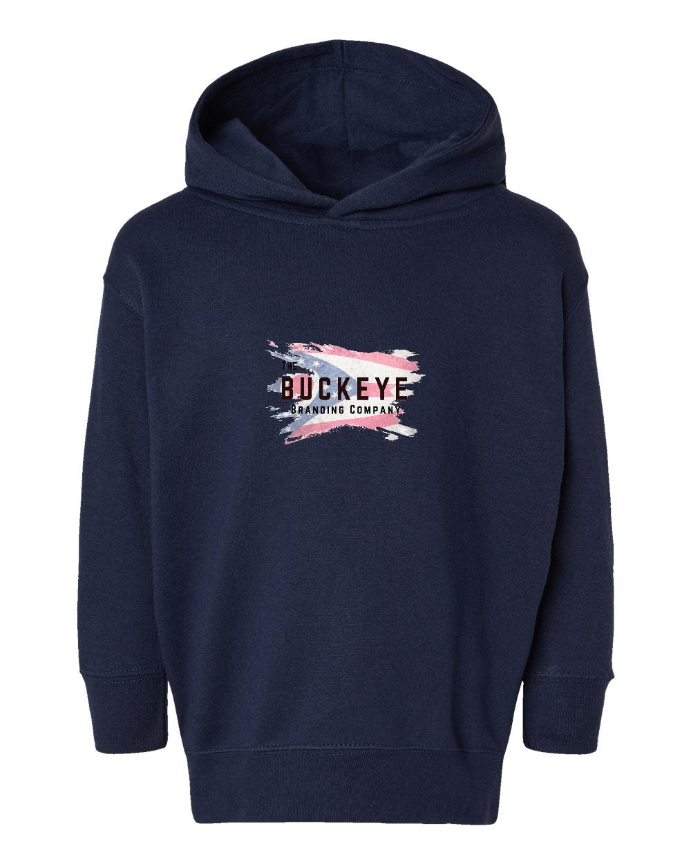 Rabbit Skins Toddler Fleece Hoodie in Navy with custom logo