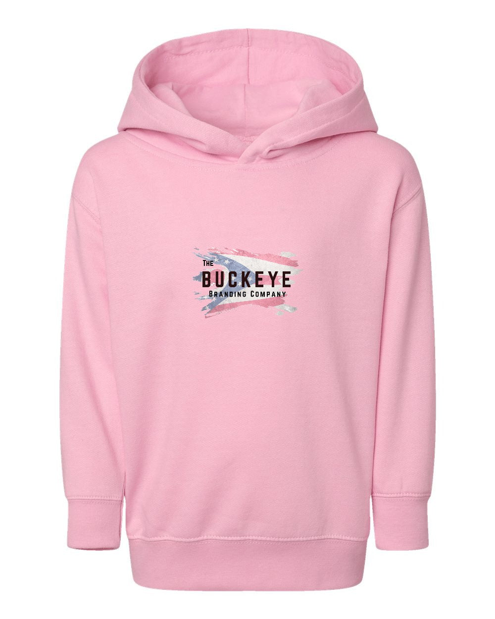 Rabbit Skins Toddler Fleece Hoodie in Pink with custom logo