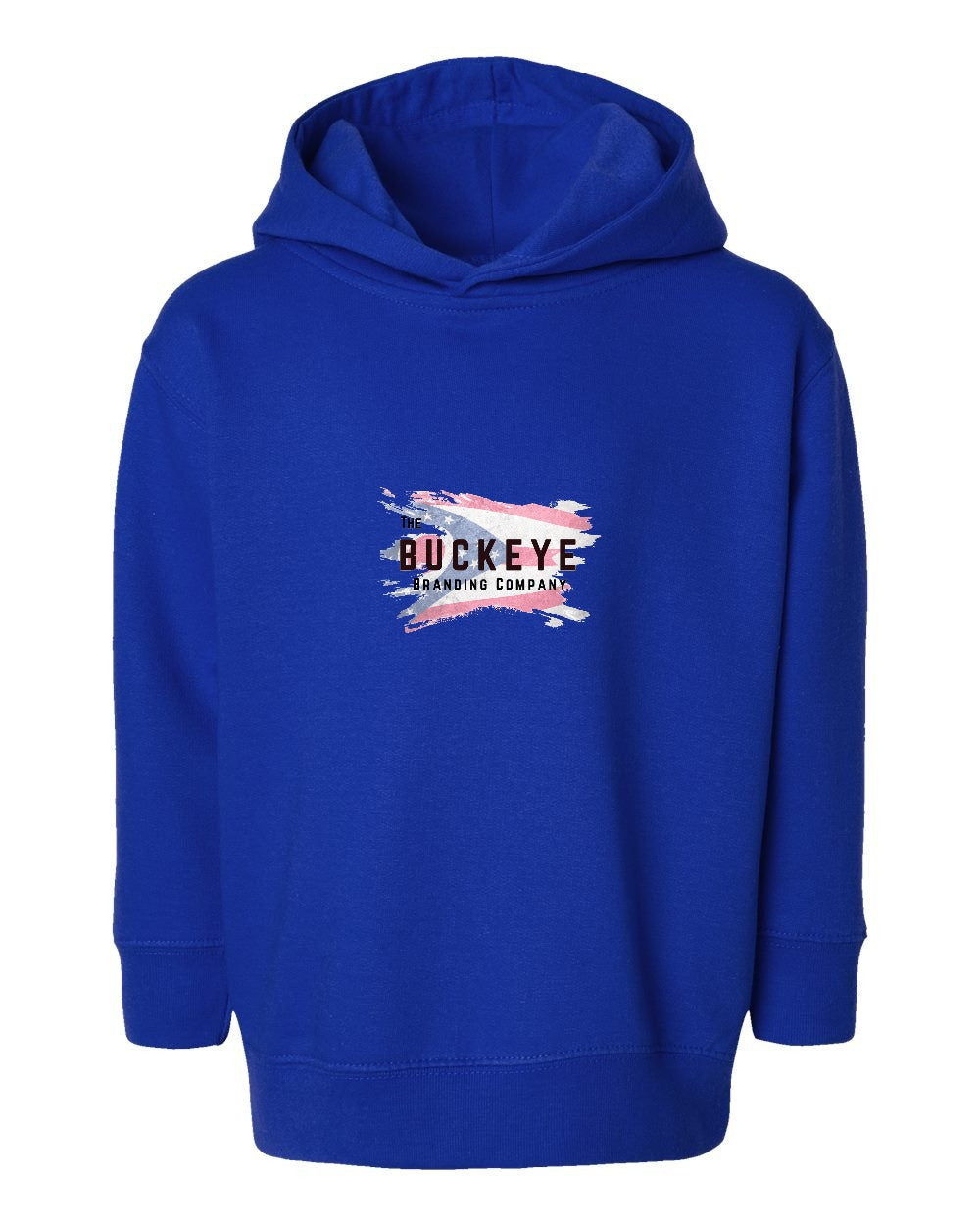 Rabbit Skins Toddler Fleece Hoodie in Royal with custom logo