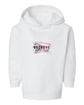 Rabbit Skins Toddler Fleece Hoodie in White with custom logo