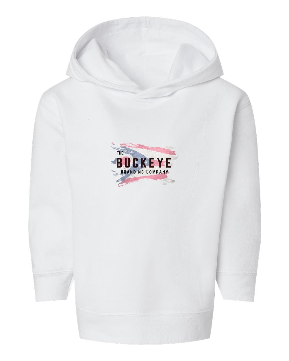 Rabbit Skins Toddler Fleece Hoodie in White with custom logo
