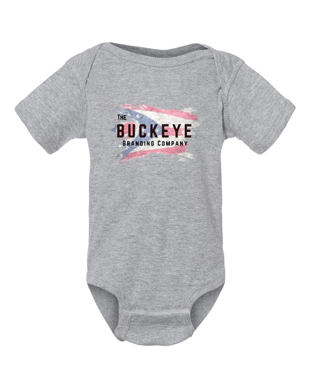 Rabbit Skins Infant Bodysuit in Heather with custom logo