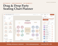 Milestone Party Seating Chart Planner digital download, preview image 1 of 5