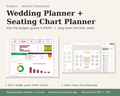 Wedding Planner Spreadsheet + Seating Chart Bundle digital download, preview image 1 of 6