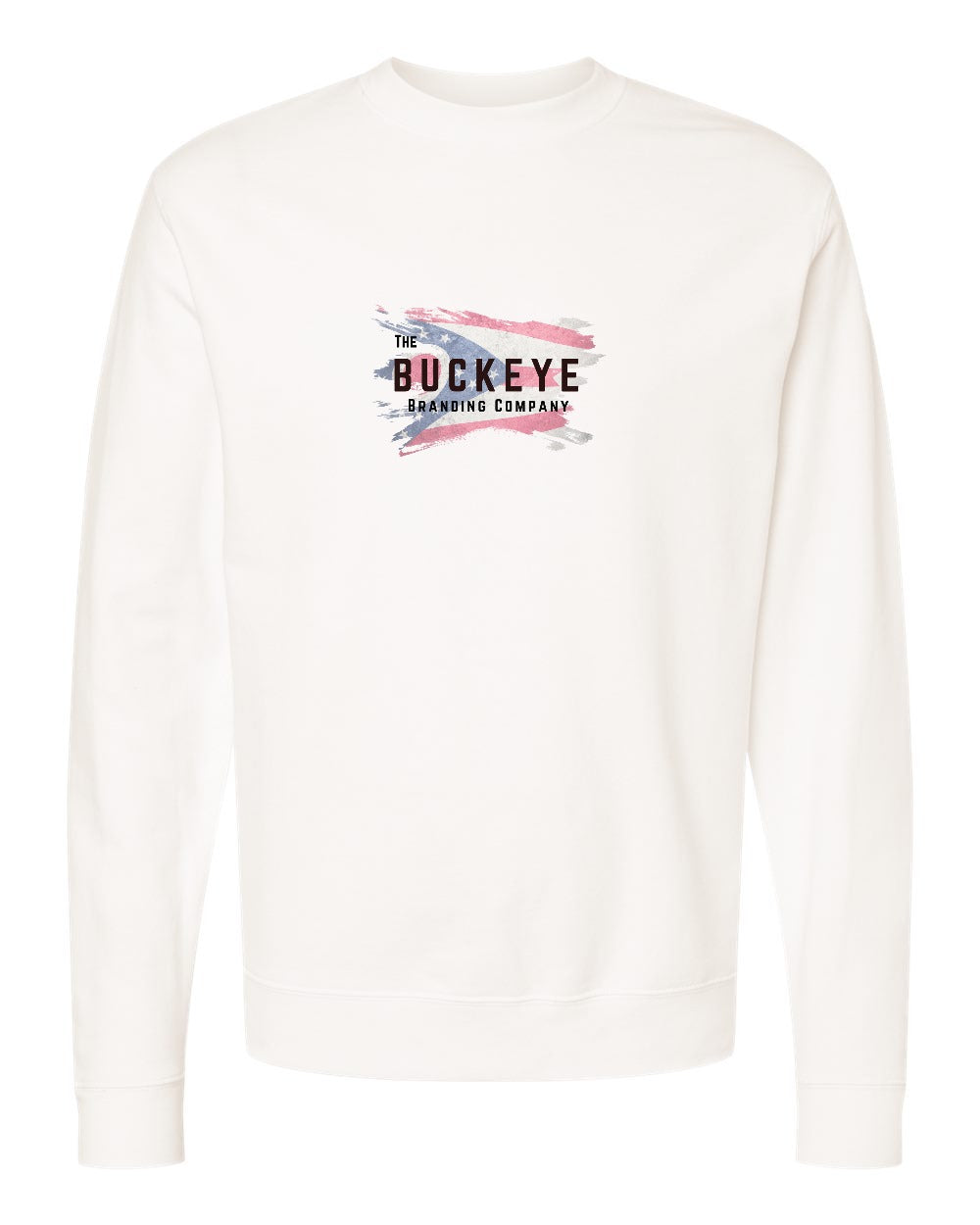 Independent Trading Midweight Crewneck Sweatshirt in Bone with custom logo