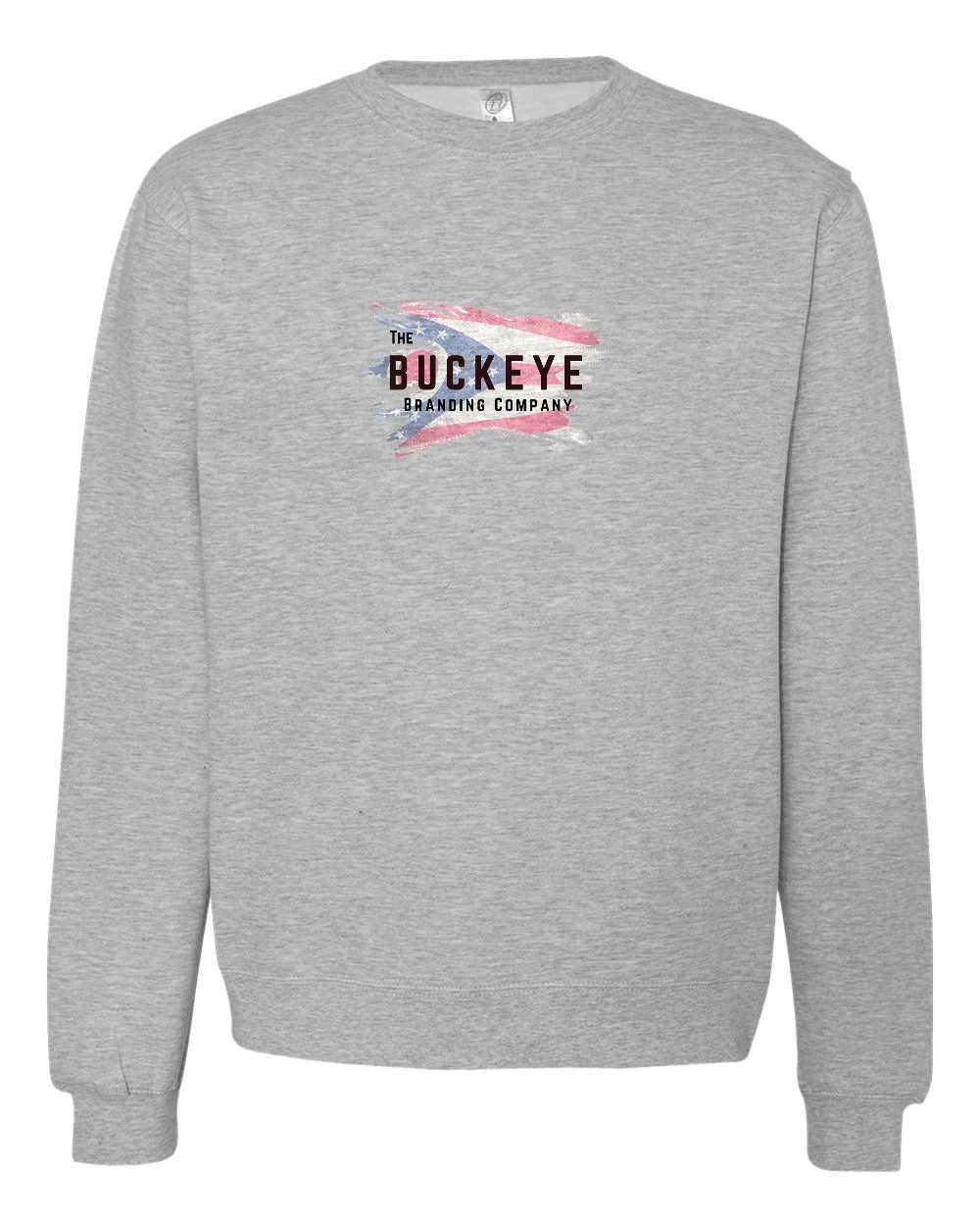 Independent Trading Midweight Crewneck Sweatshirt in Grey Heather with custom logo