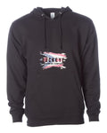 Independent Trading Midweight Hoodie in Black with custom logo