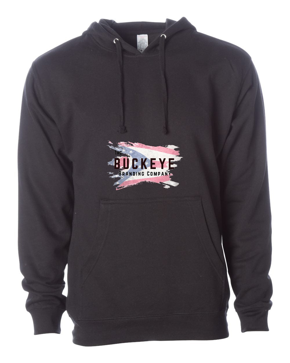 Independent Trading Midweight Hoodie in Black with custom logo