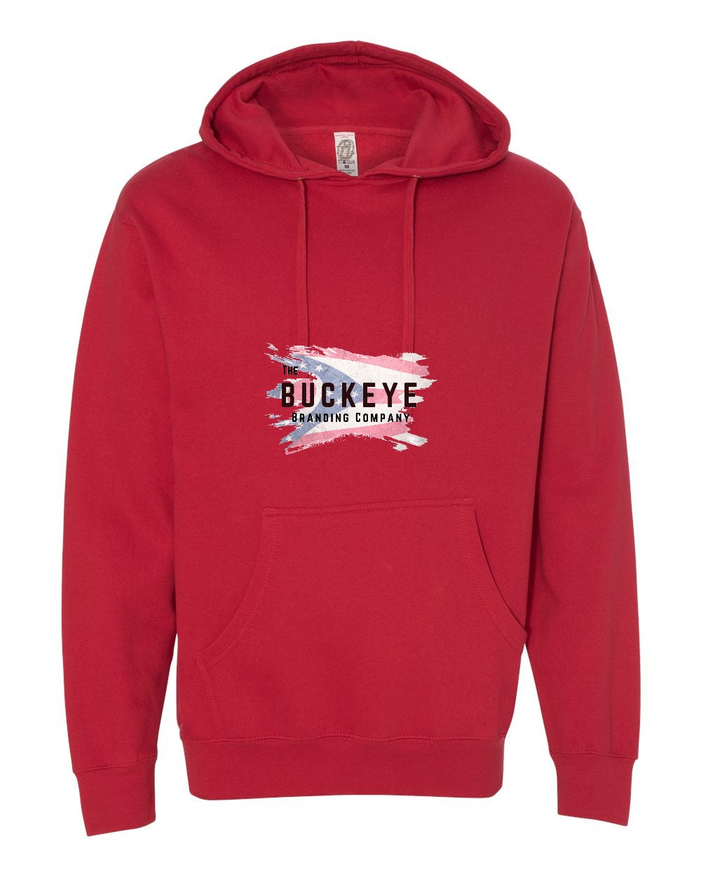 Independent Trading Midweight Hoodie in Red with custom logo
