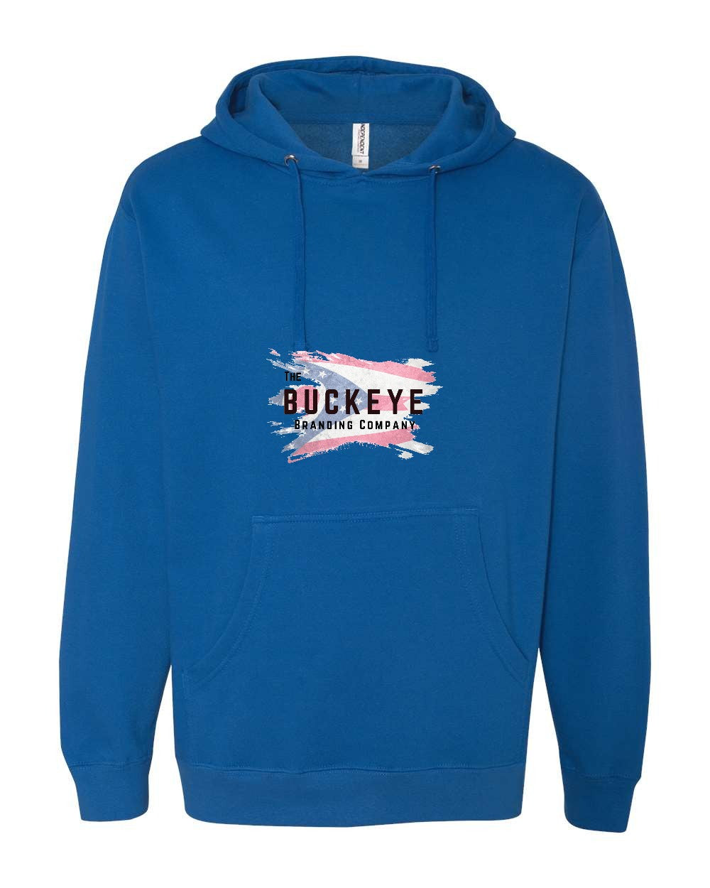 Independent Trading Midweight Hoodie in Royal with custom logo