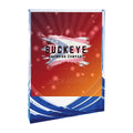 6 x 8 in. blue rectangle soaring acrylic award, UV printed with a full-color sample logo