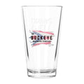 16 oz. flare cooler glass, UV printed with a full-color sample logo