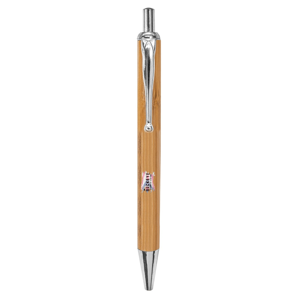 Pen in Bamboo, UV printed with a full-color sample logo