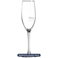 Engraved Champagne Flute with sample personalization (mockup)