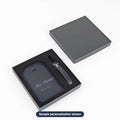 Engraved Leatherette Luggage Tag with sample personalization (mockup)