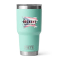 YETI Rambler 30 oz. tumbler in Sea Foam, UV printed with a full-color sample logo