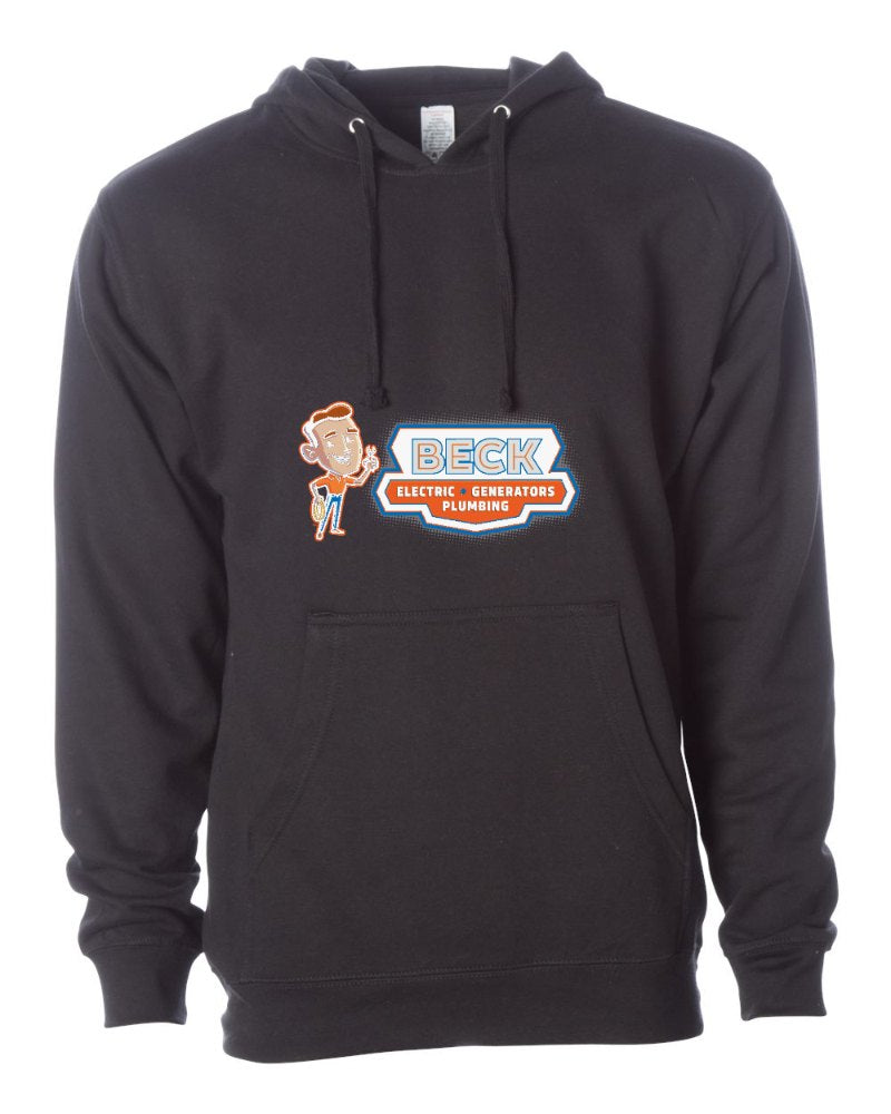 Beck Electric Independent Trading Hoodie in Black (sample mockup)