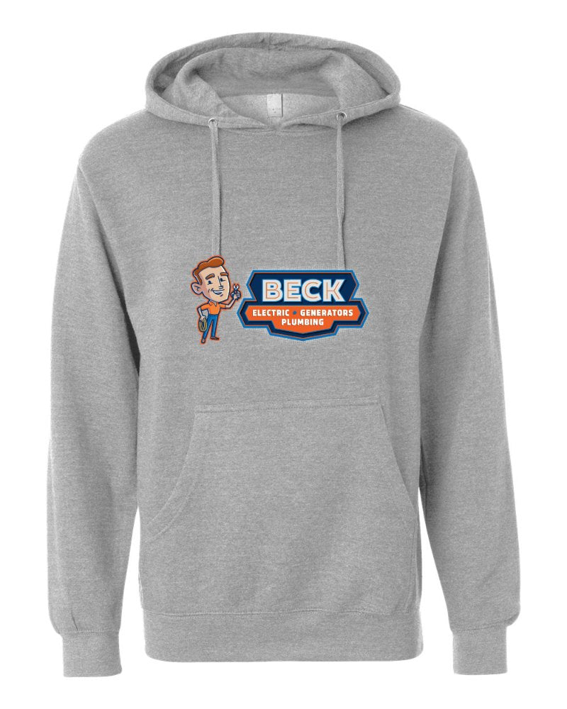 Beck Electric Independent Trading Hoodie in Grey Heather (sample mockup)