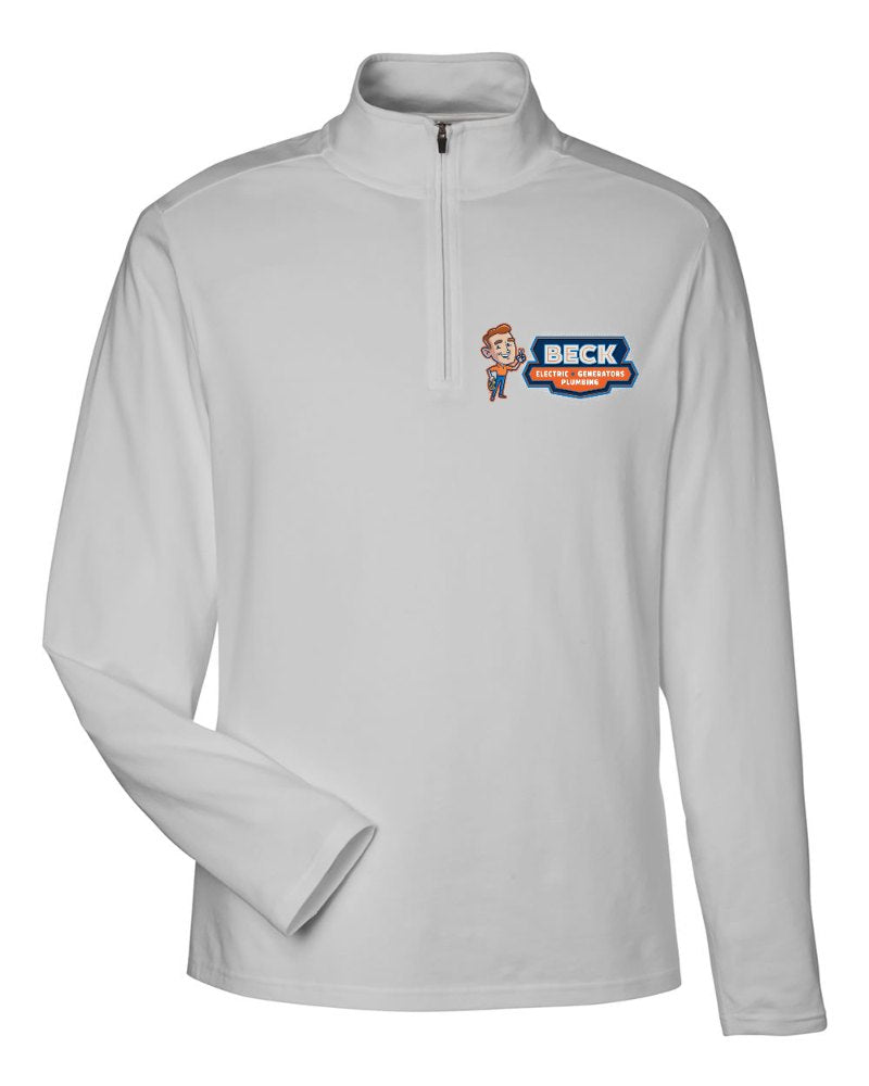 Beck Electric Stretch Quarter-Zip in Grey (sample mockup)