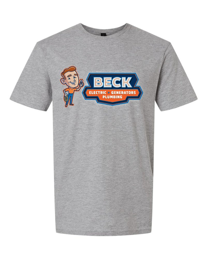 Beck Electric Softstyle Tee in Sport Grey (sample mockup)