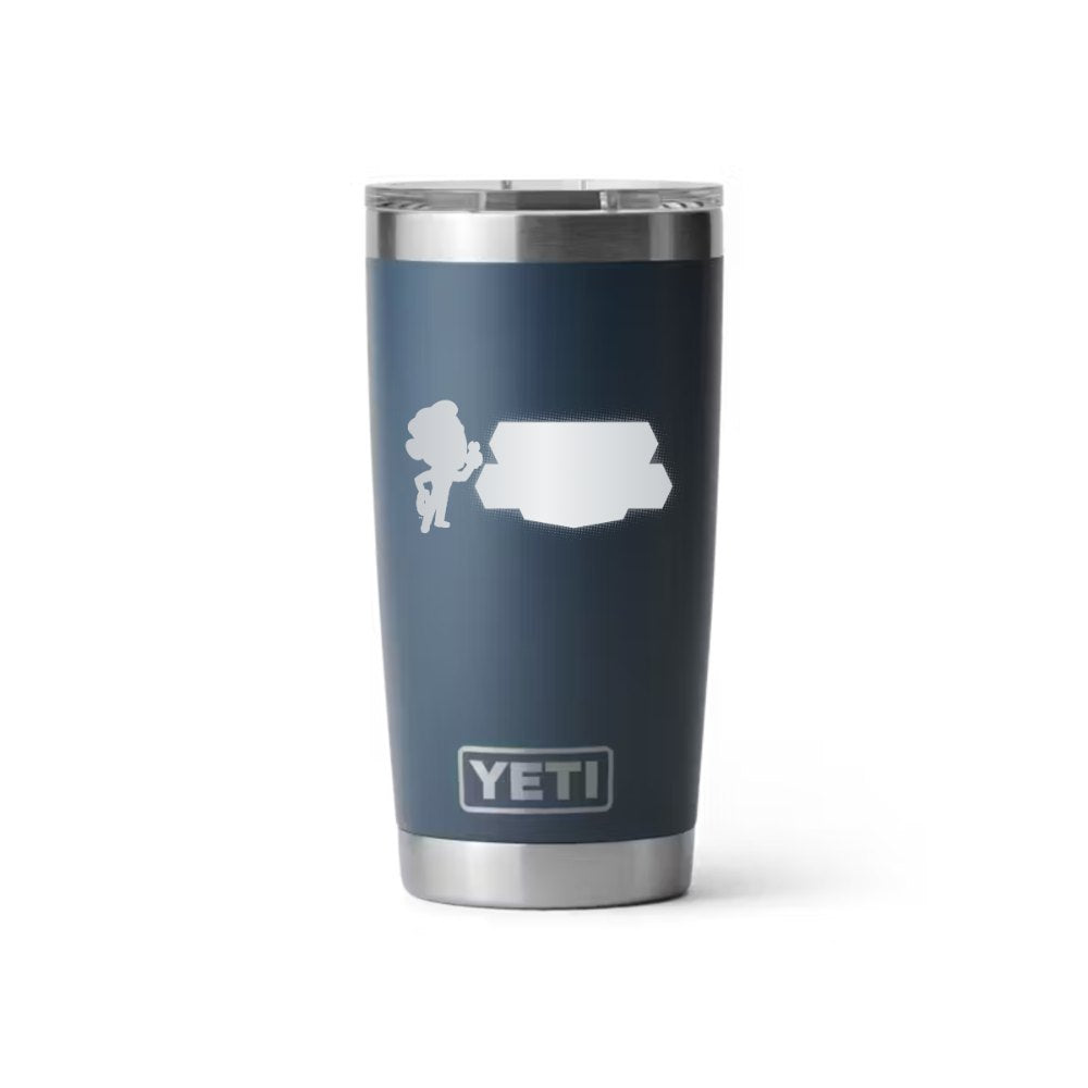 Beck Electric YETI 20 oz Rambler in Navy (sample mockup)