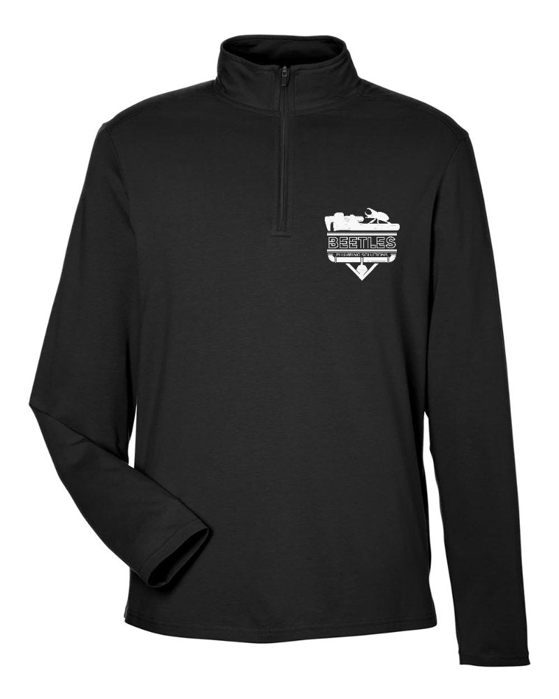 Beetle's Plumbing Stretch Quarter-Zip in Black (sample mockup)