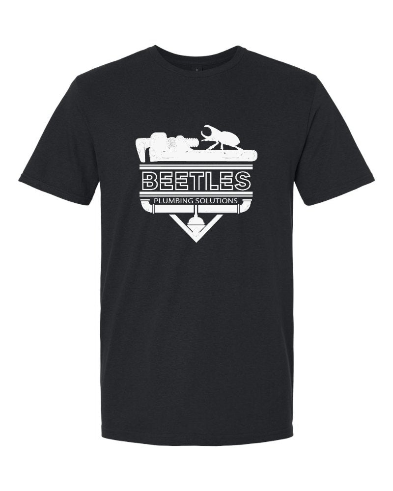 Beetle's Plumbing Softstyle Tee in Black (sample mockup)