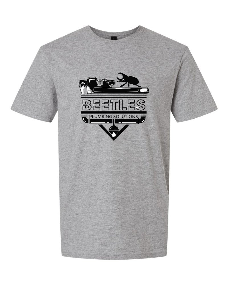 Beetle's Plumbing Softstyle Tee in Sport Grey (sample mockup)