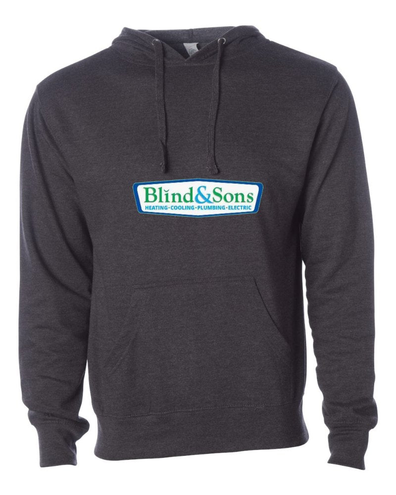 Blind & Sons Independent Trading Hoodie in Charcoal Heather (sample mockup)