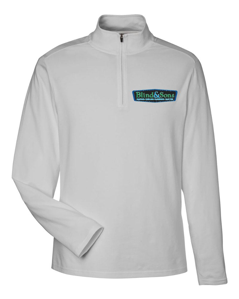 Blind & Sons Stretch Quarter-Zip in Grey (sample mockup)