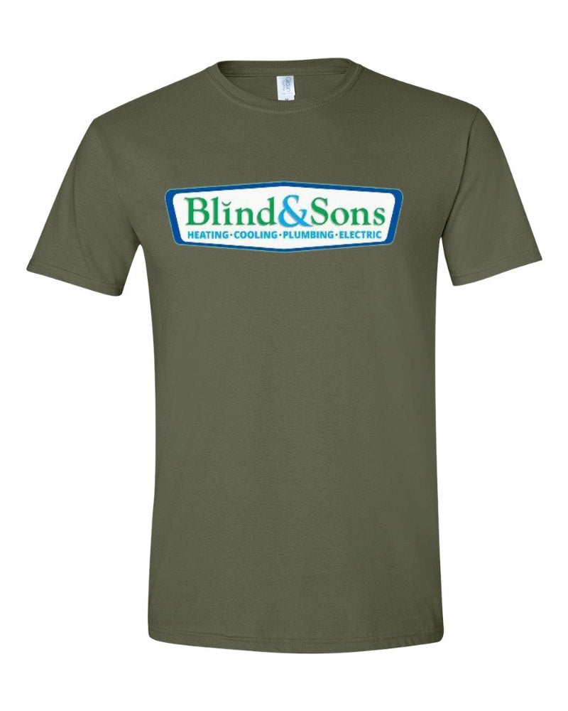 Blind & Sons Softstyle Tee in Military Green (sample mockup)