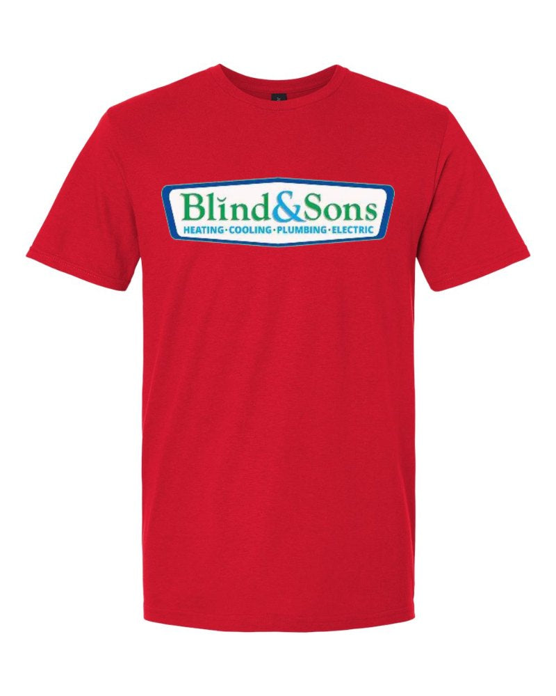 Blind & Sons Softstyle Tee in Red (sample mockup)