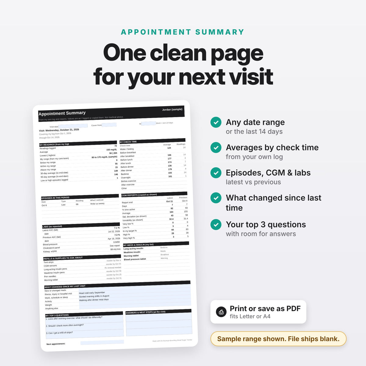 Blood Sugar Tracker (Digital Download) — photo 6
