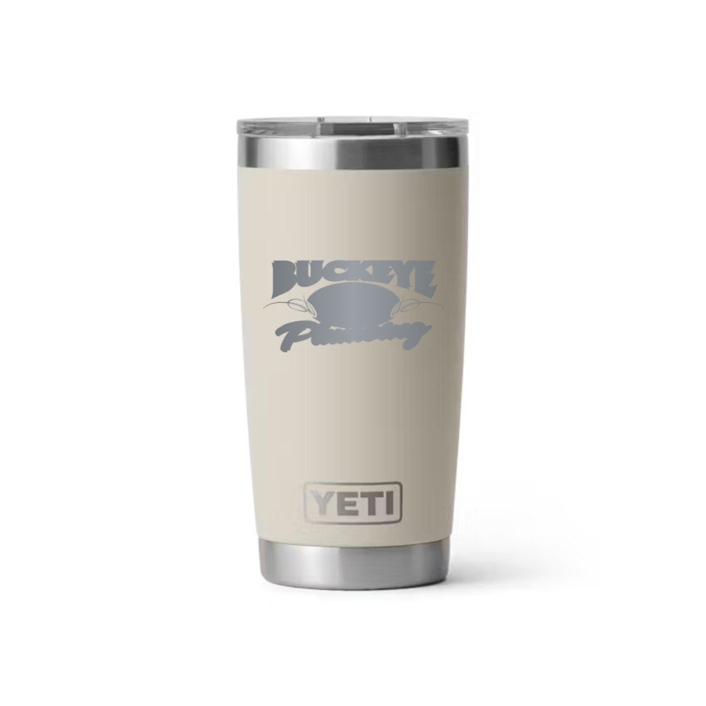 Buckeye Plumbing YETI 20 oz Rambler in Cape Taupe (sample mockup)