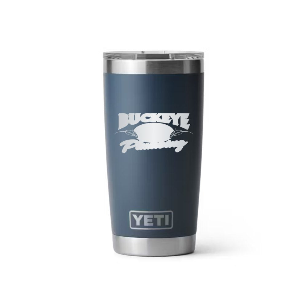 Buckeye Plumbing YETI 20 oz Rambler in Navy (sample mockup)